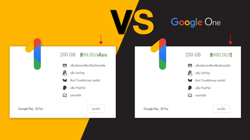 รีวิว ซื้อพื้นที่ Google Drive หรือ Google One เพิ่มใน Gmail