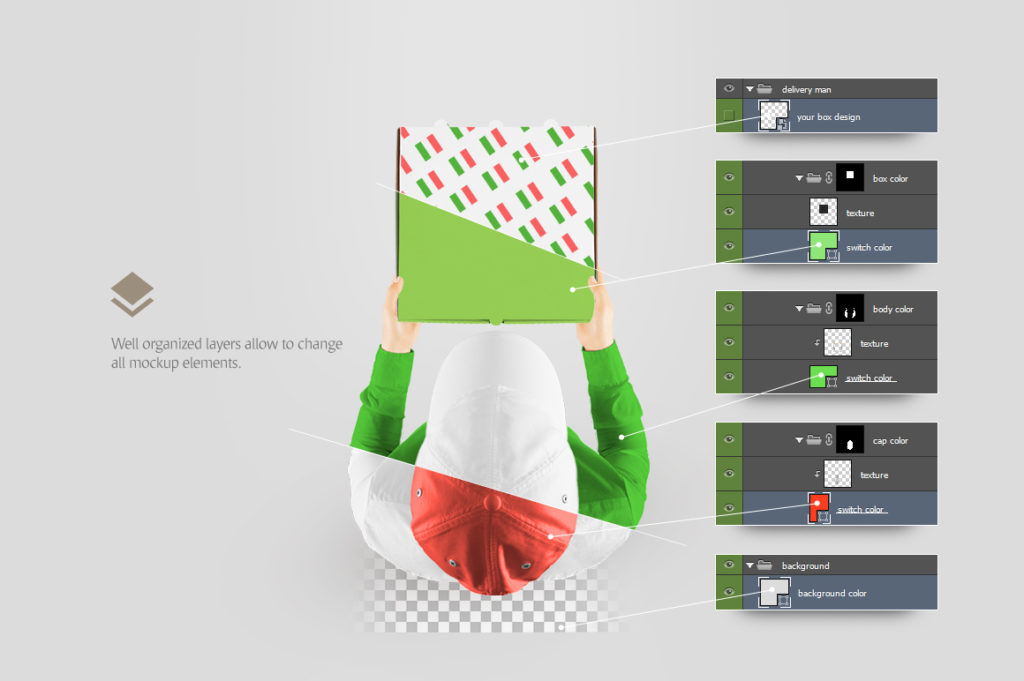 เว็บขาย Mockup Object เปลี่ยนสีได้ทุกส่วน