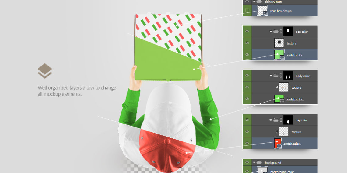 เว็บขาย Mockup Object เปลี่ยนสีได้ทุกส่วน