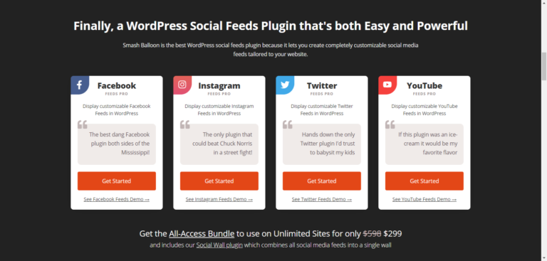 Smash Balloon 1 Social Media Feeds Plugin for WordPress