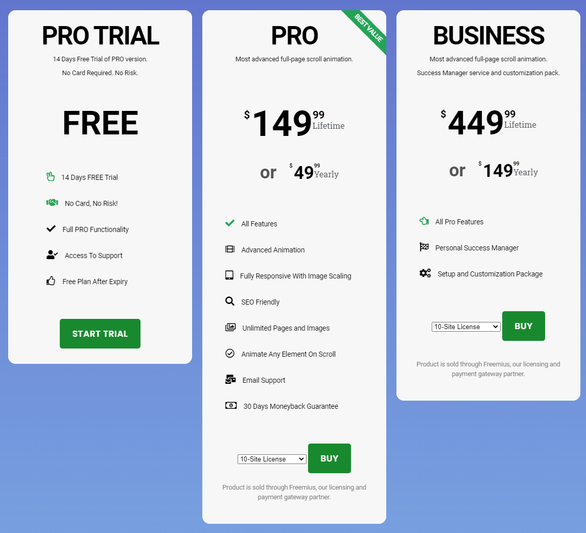 Scrollsequence Pro Price