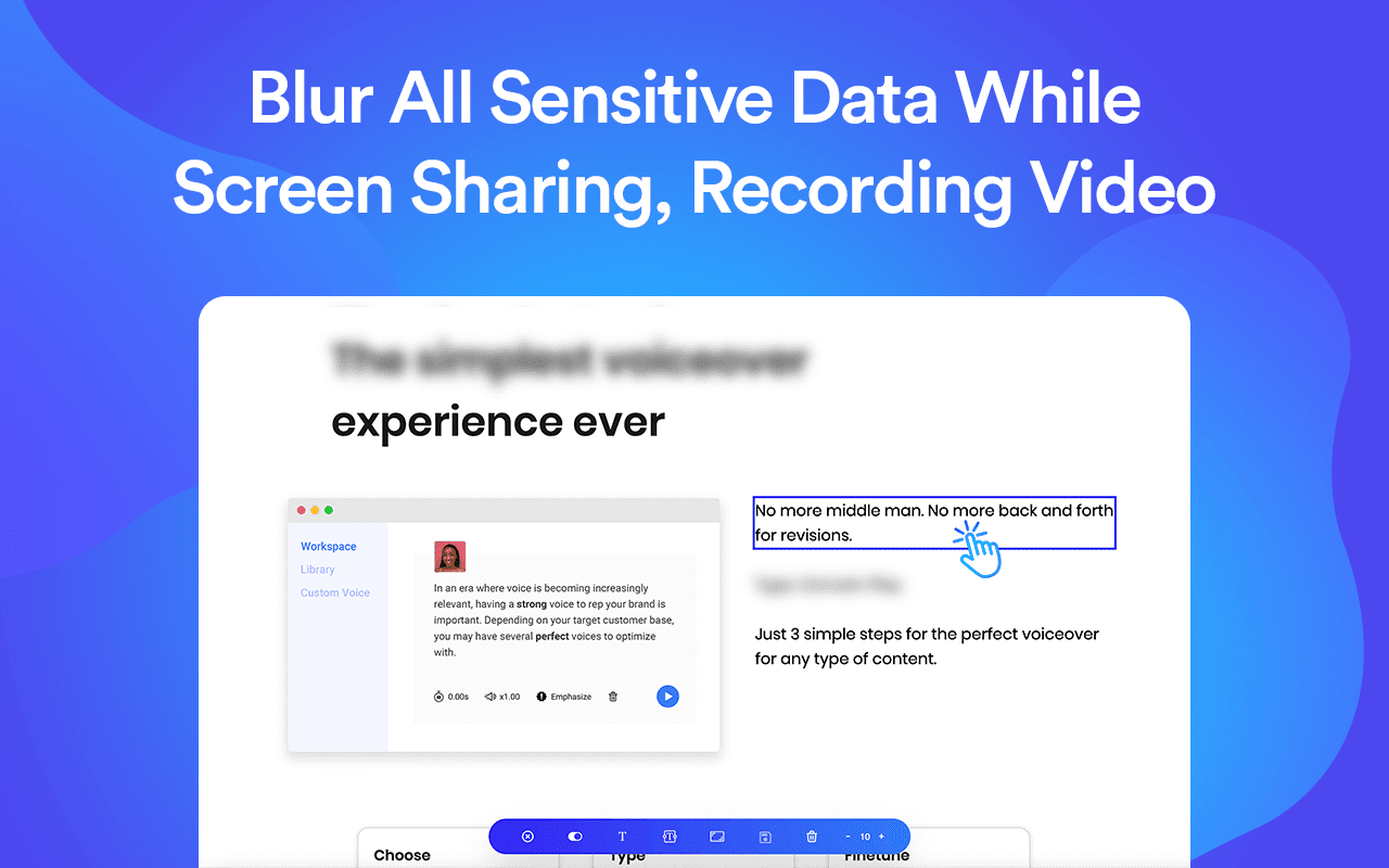 Blur All Sensitive Data With Single Click
