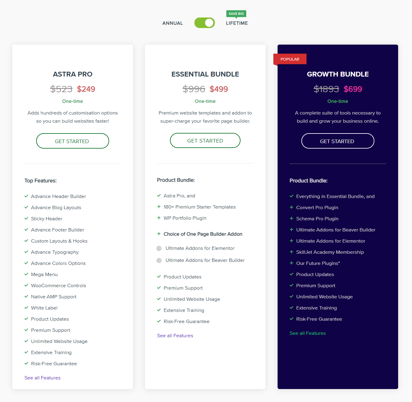 Pricing Plans Astra Pro Lifetime