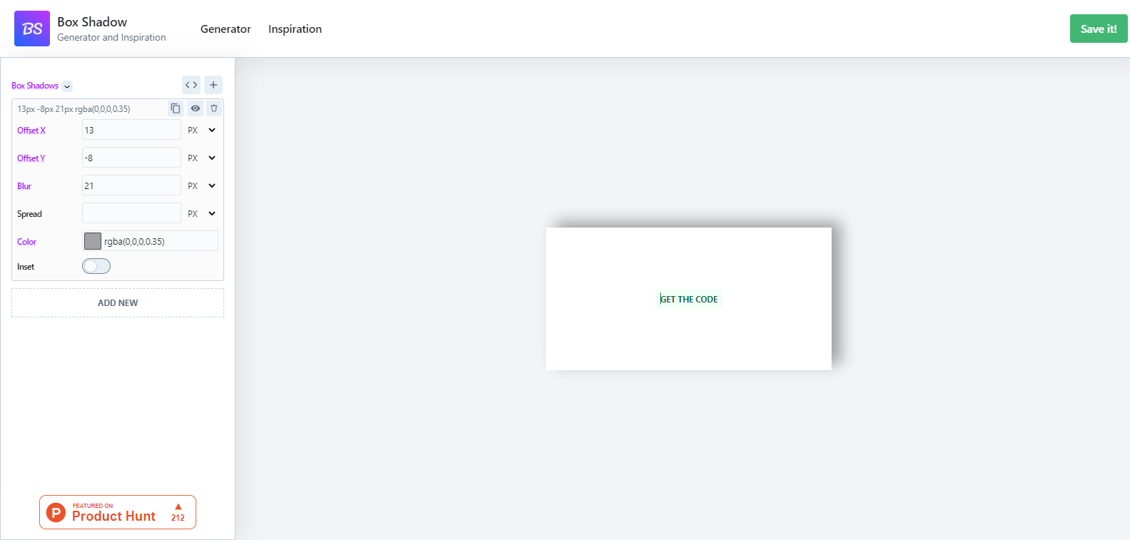 Box Shadow Generator and Inspiration