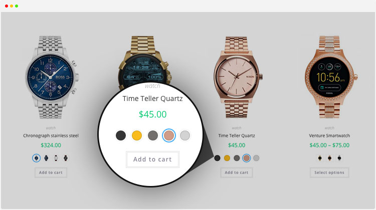 WooCommerce Variation Swatches Extra Product Options