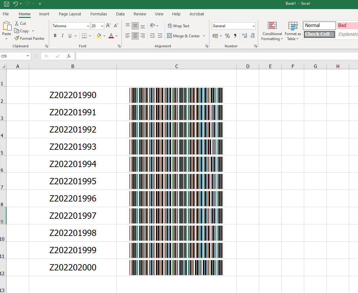วิธีทำ Barcode ใน Excel