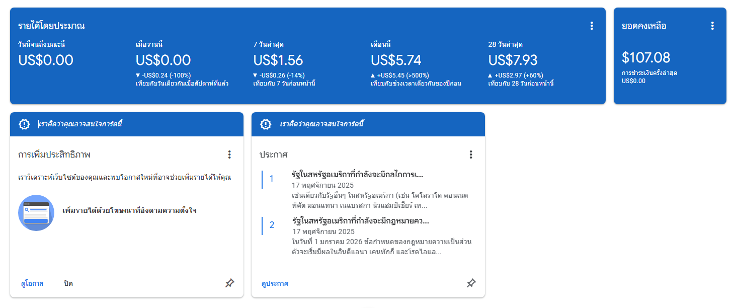 วิธีกรอกข้อมูลภาษี Google AdSense สิงคโปร์ 6 1.Google AdSense 2025